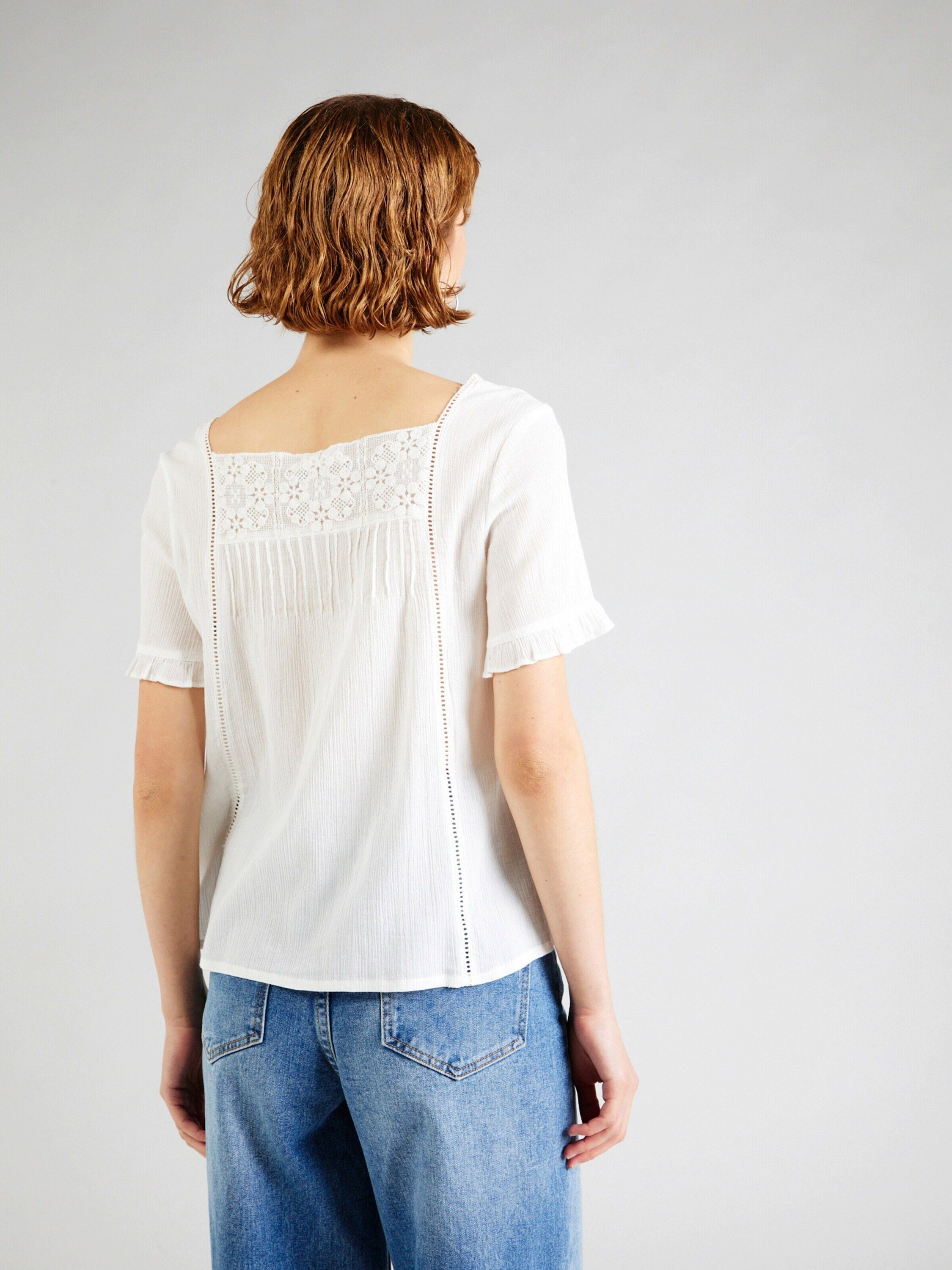 Springfield Funktionsbluse (1-tlg) Spitze, Lochmuster, Rüschen