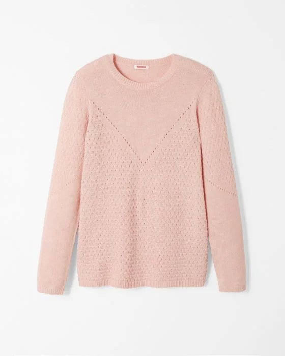 Pull maille ajourée et point fantaisie Thermolactyl