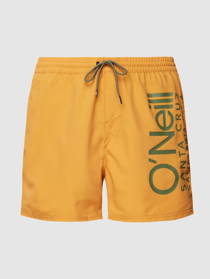 Badehose mit Motiv-Print Modell 'Original Cali 16 Shorts' in apricot