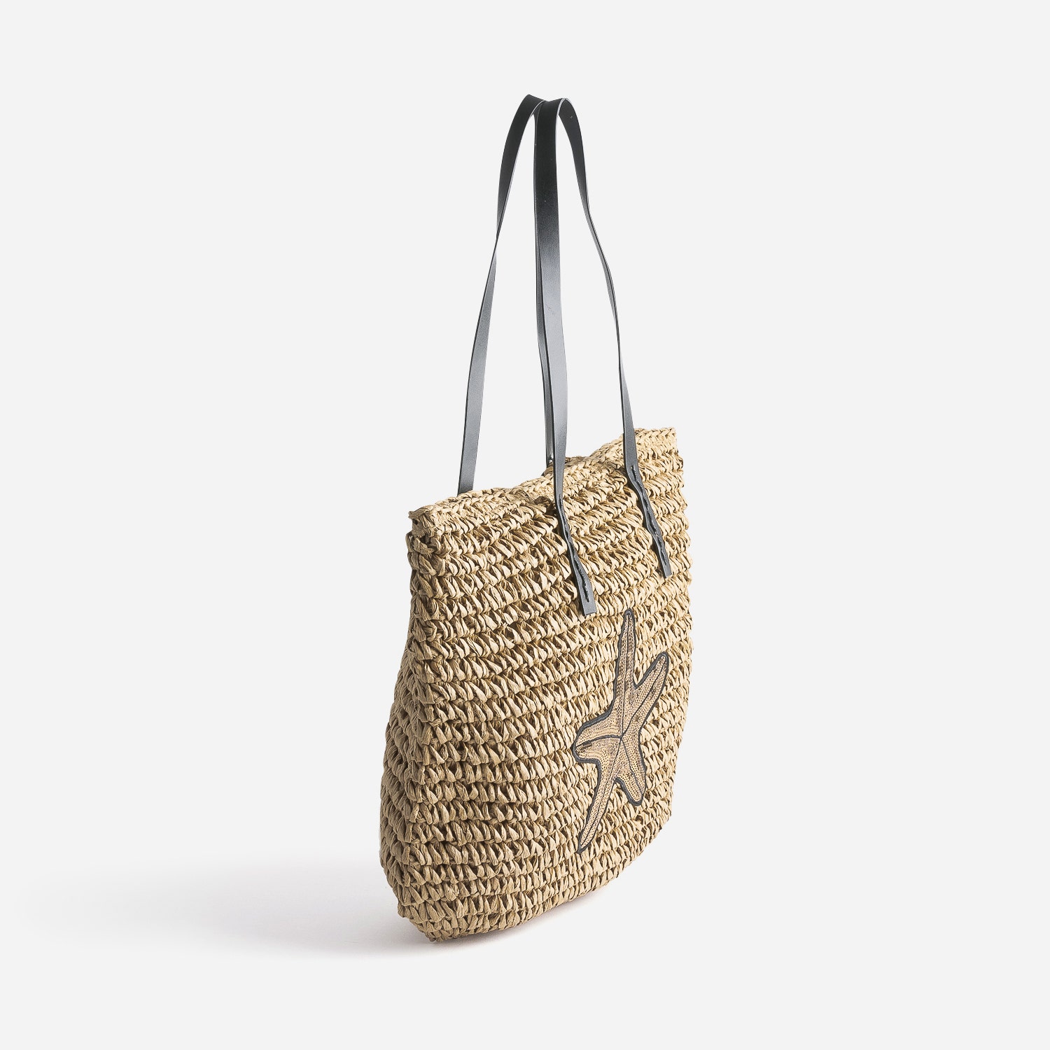 Sac beige patch étoile sequins