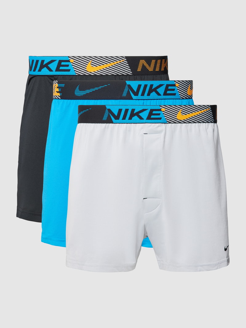 Boxershorts mit elastischem Logo-Bund in türkis