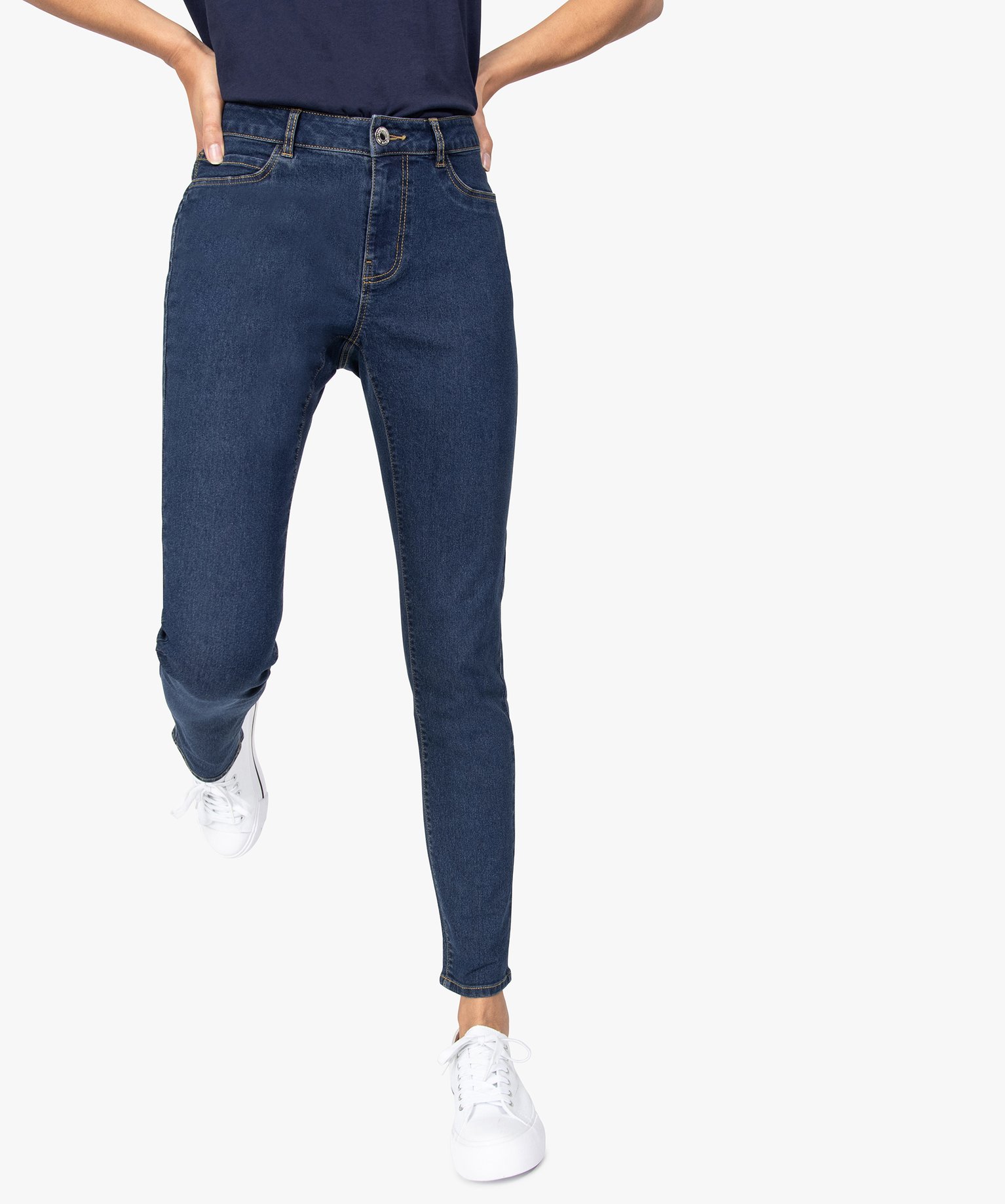 Jean femme coupe Slim 5 poches brut | GEMO