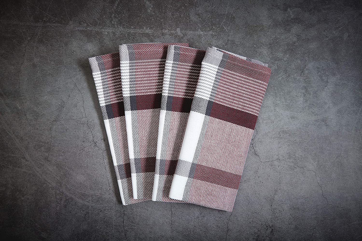 søstre & brødre Geschirrtuch 4er Set Geschirrtücher Küchentücher im hochwertigem Dobby-Design 50 x 70 cm, (4er Set Geschirrtuch Grubentuch, 100% Baumwolle - MADE IN EUROPE, Sehr saugfähig - Premium Qualität, 4-tlg., 4)