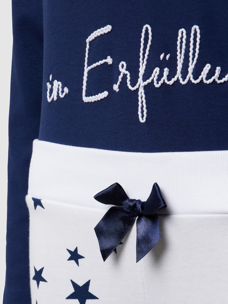 Pyjama mit U-Boot-Ausschnitt in marineblau