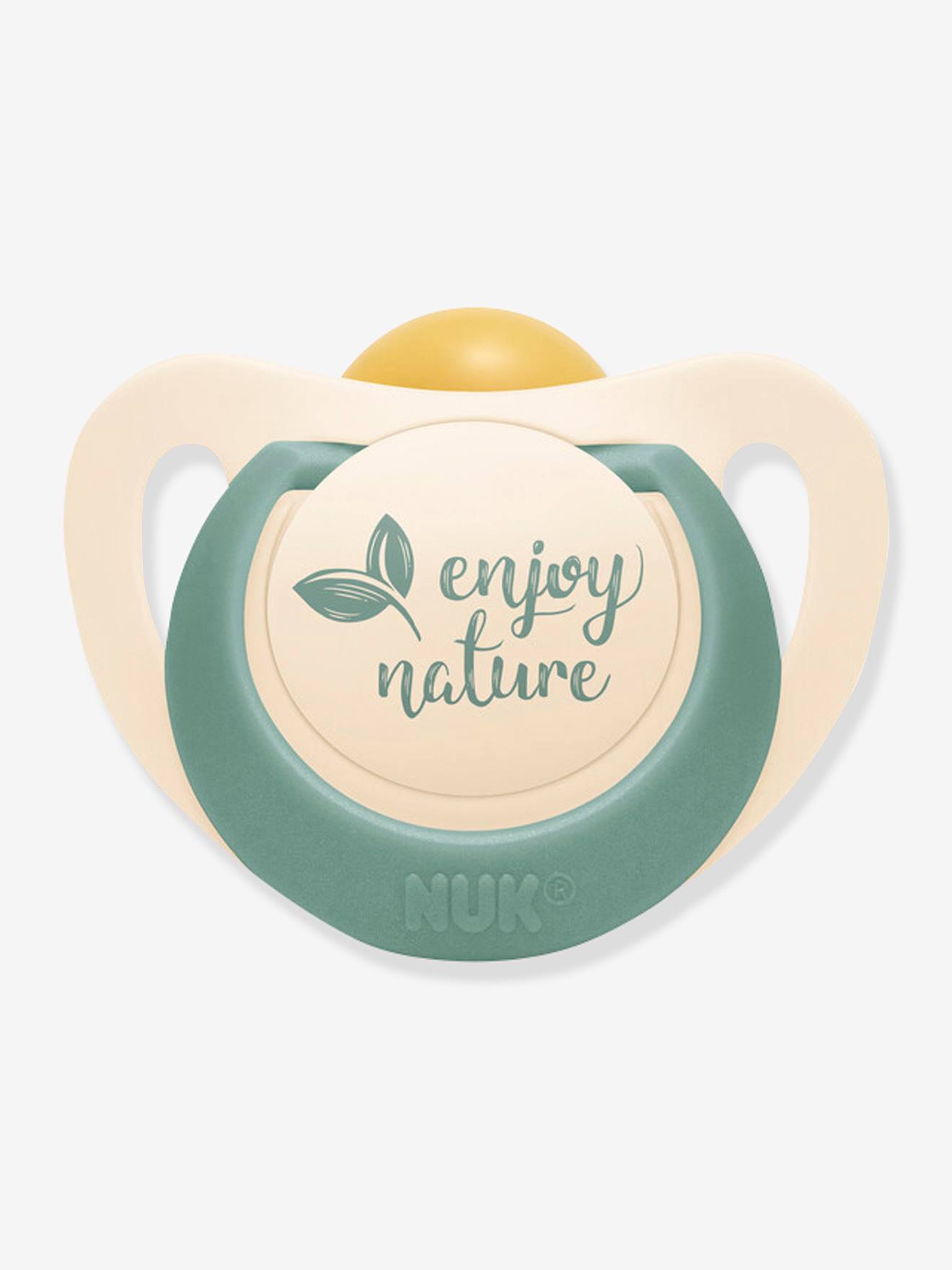 Lot de 2 sucettes physiologiques NUK for Nature en latex eucalyptus