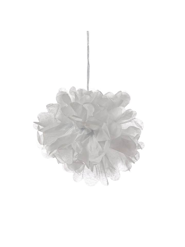 MARELIDA 12-teiliges Papierdekoration Partyset (Lampions, Herzen, Pompoms) in rot, weiß günstig kaufen onesize