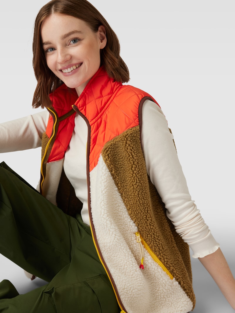 Weste mit Two-Tone-Machart Modell 'BERRI' in orange