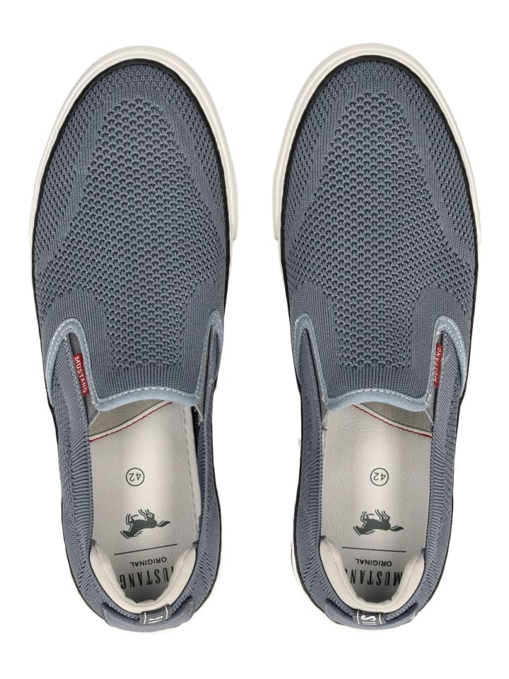 Mustang Slipper in Grau/Blau günstig kaufen