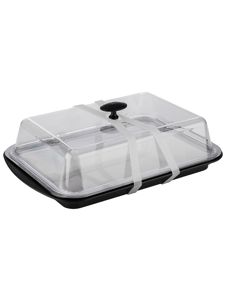 APS 6-tlg. Thermo Tablett Set in Schwarz/Transparent 43 x 29 cm, H: 14 cm günstig kaufen onesize