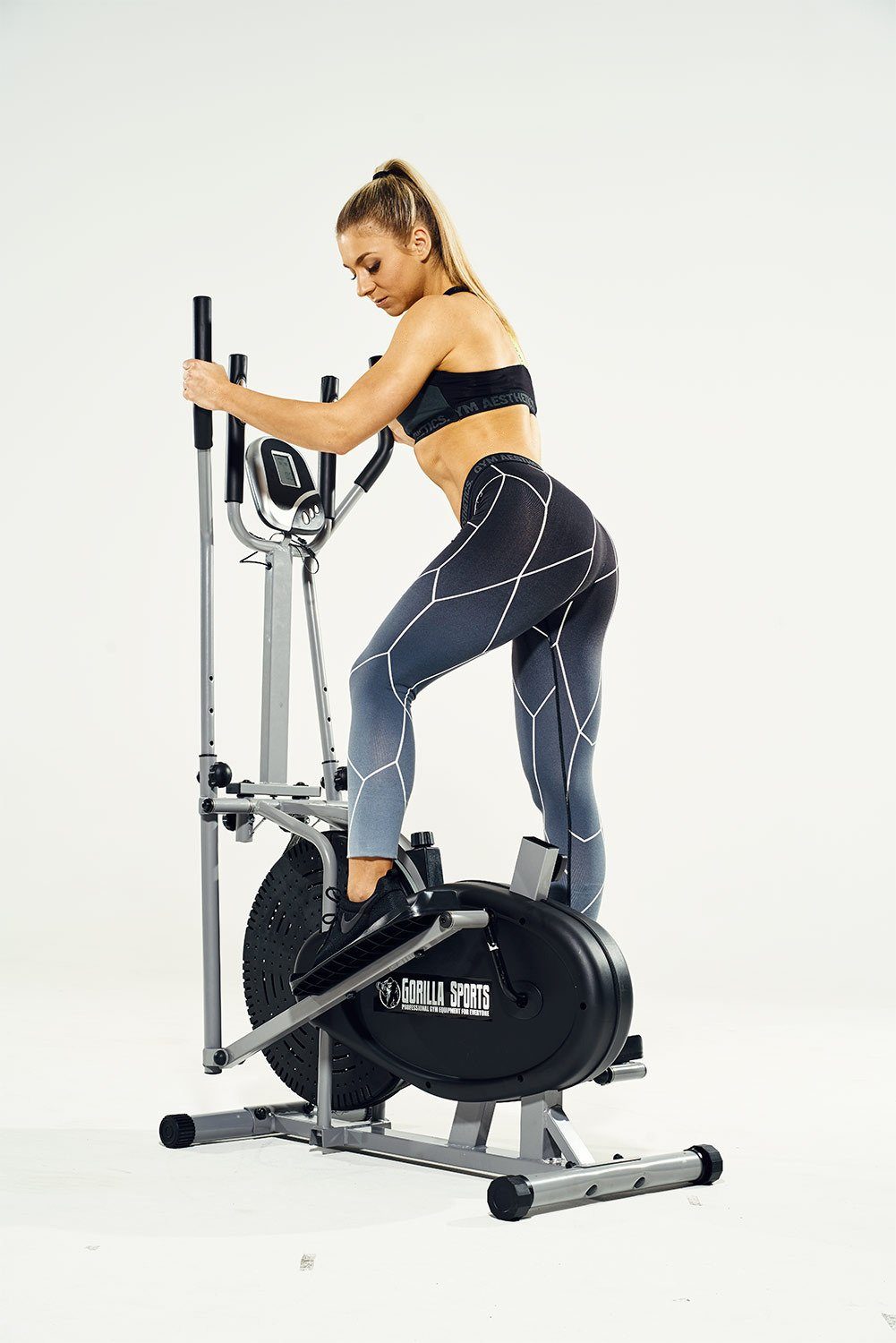 GORILLA SPORTS Crosstrainer mit Trainingscomputer, Pulsmesser, bis 110 kg - Ellipsentrainer (1-tlg)