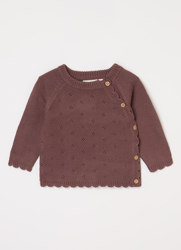 Cardigan înfășurat Lil' Atelier NBFLaguna din bumbac organic