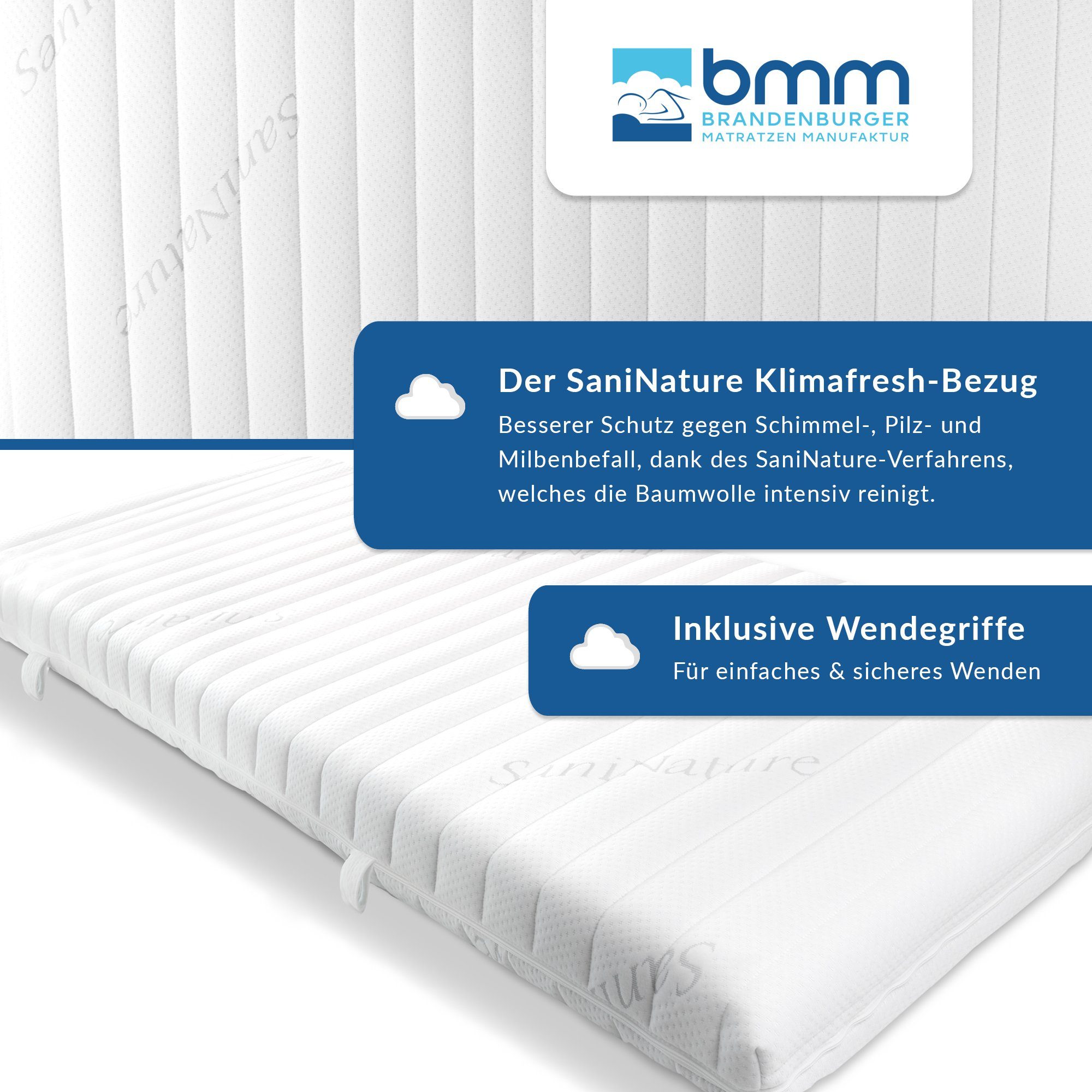 Jugendmatratze RAZZE, BMM, 17 cm hoch, (Set), Kindermatratze, perfekt für Kinder und Jugendliche, Made in Germany