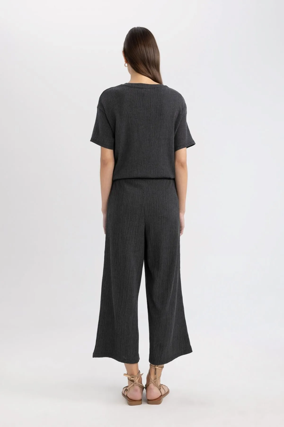 DeFacto  Weites Bein, normale Taille, gerades Bein, Midi-Wickelhose C4329AX24SP