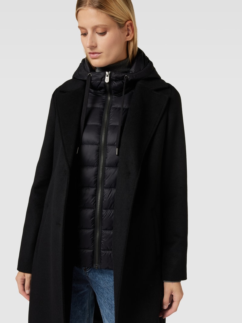 Kurzmantel im 2-in-1-Look in schwarz