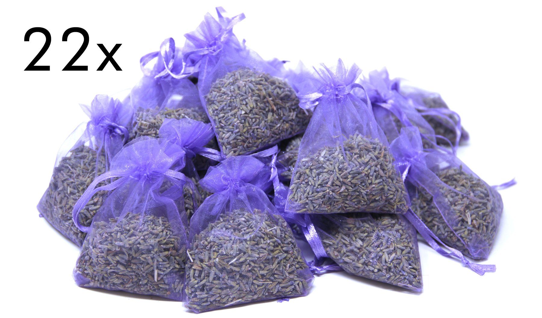 Quertee Lavendelkissen 22 Lavendelsäckchen Lavendel Duftsäckchen Lavendelkissen Mottenschutz, 1-tlg.