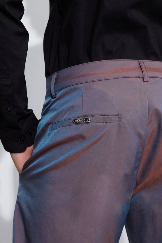 Schillernde Slim-Fit Hose