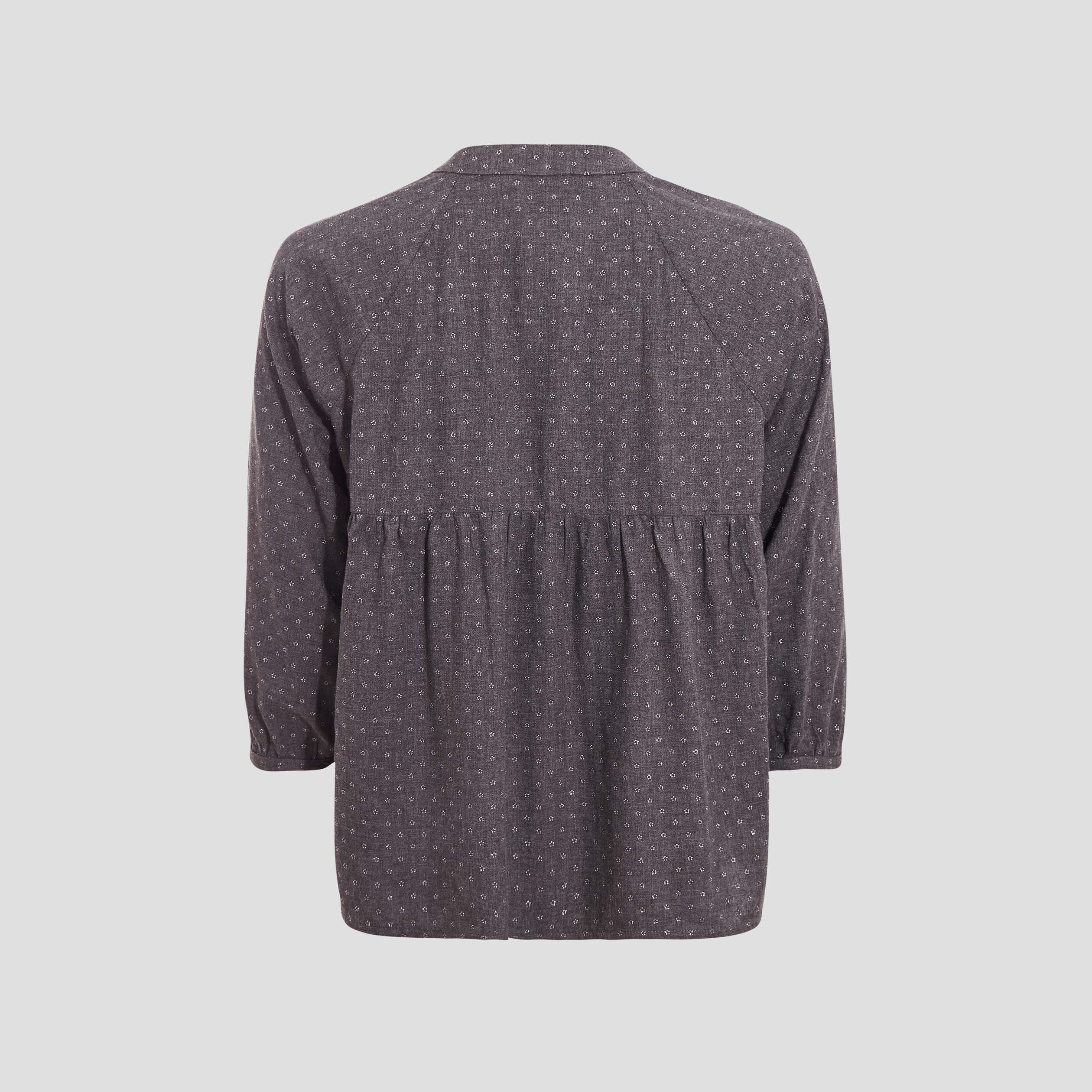 Blouse manches 3/4 gris foncé femme | Cache Cache