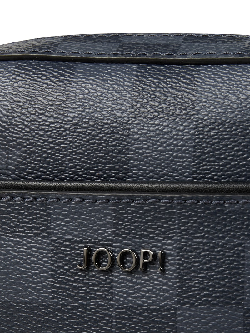 Umhängetasche mit Logo-Muster Modell 'Piazza Rafael' in marineblau