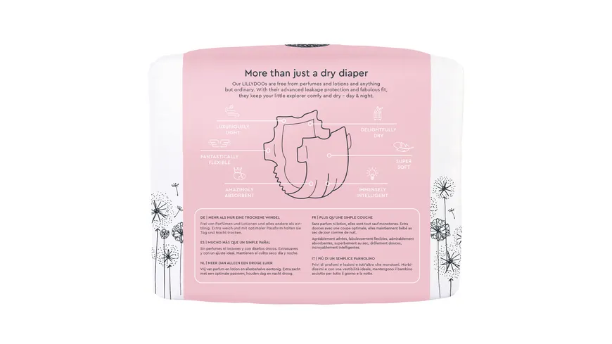 LILLYDOO hautfreundliche Windeln Gr. 1 (2-5 kg), 28 Stück
