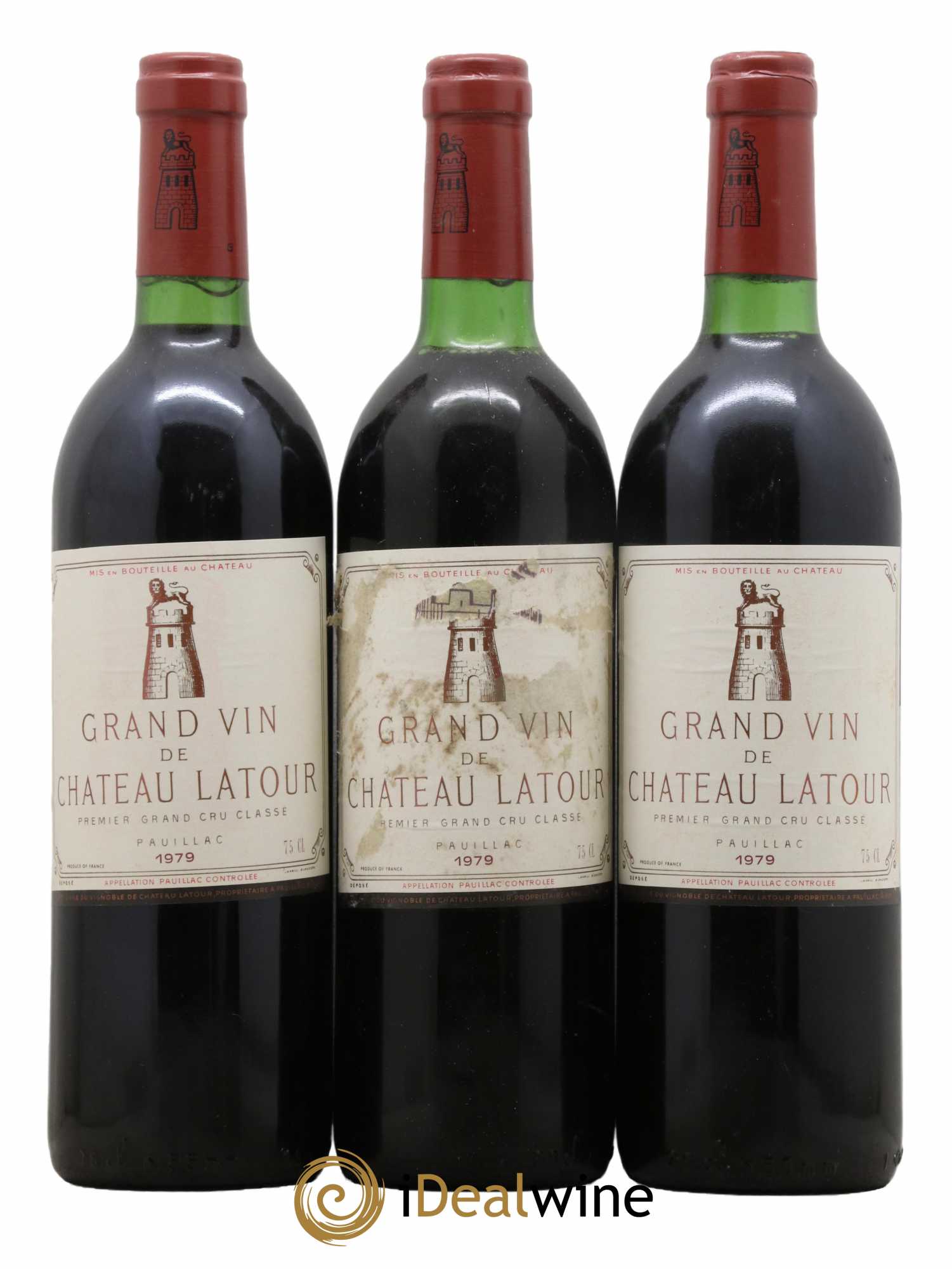 Château Latour 1er Grand Cru Classé  1979 - Lot de 3 Bouteilles