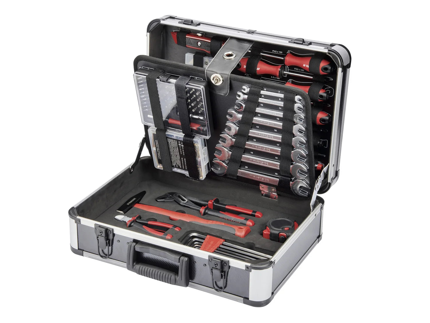 PARKSIDE® tool case, filled, 129 pieces