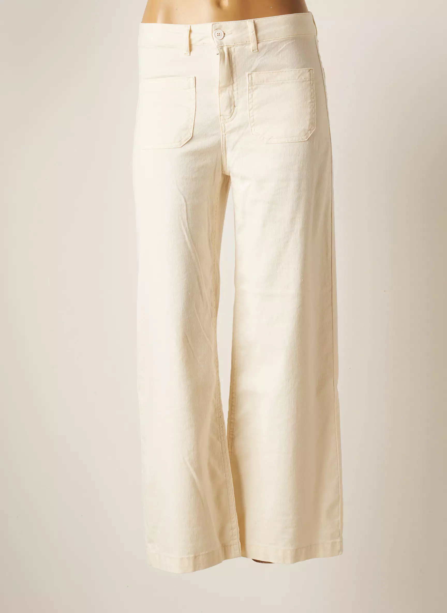 Five Pantalons Droits Femme couleur blanc