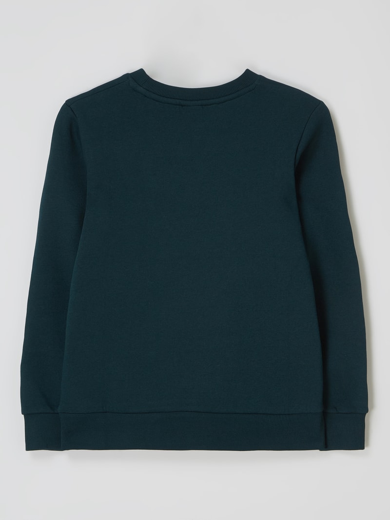Sweatshirt aus Baumwollmischung in dunkelgrün