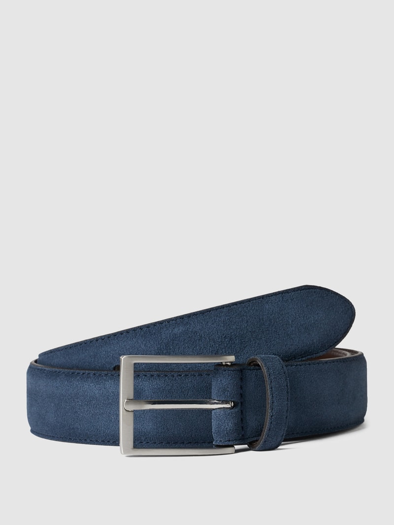 Gürtel aus Veloursleder in marineblau