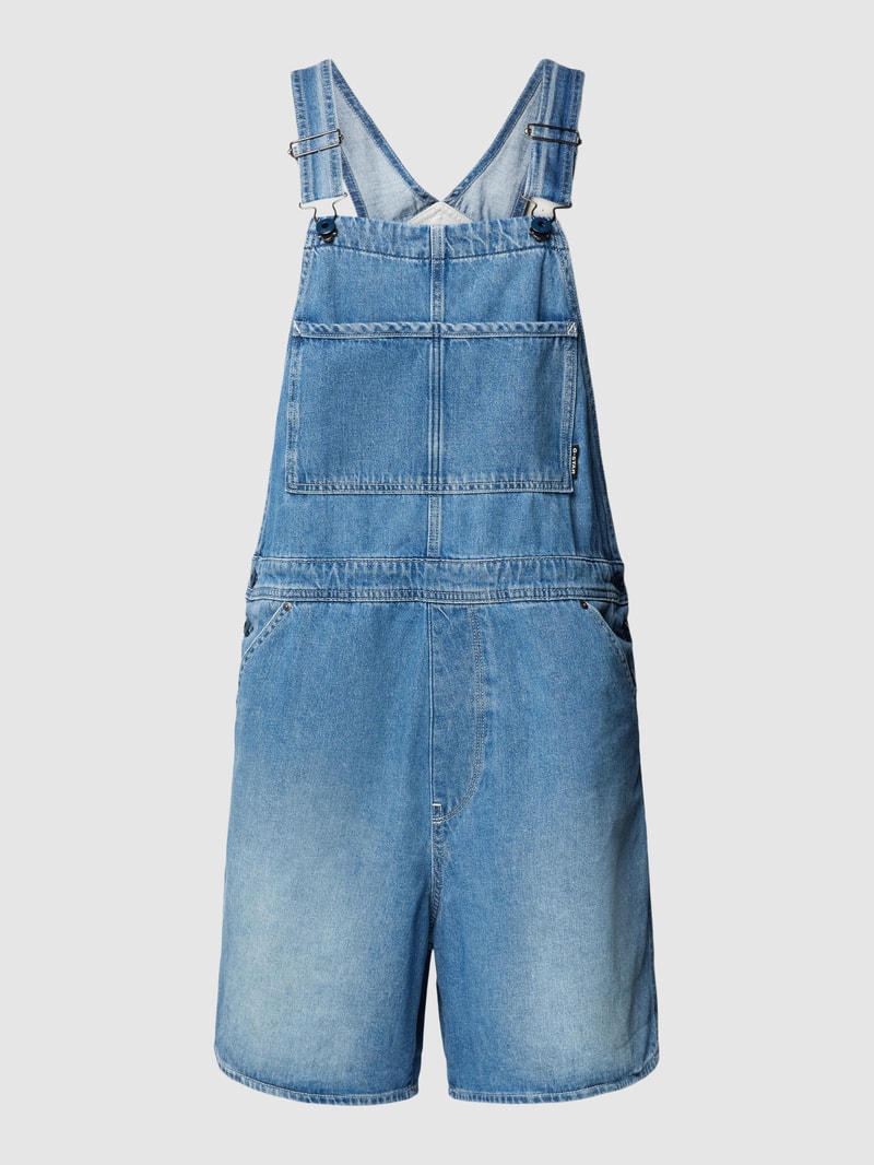 Latzhose mit Eingrifftaschen Modell 'Faeroes' in jeans