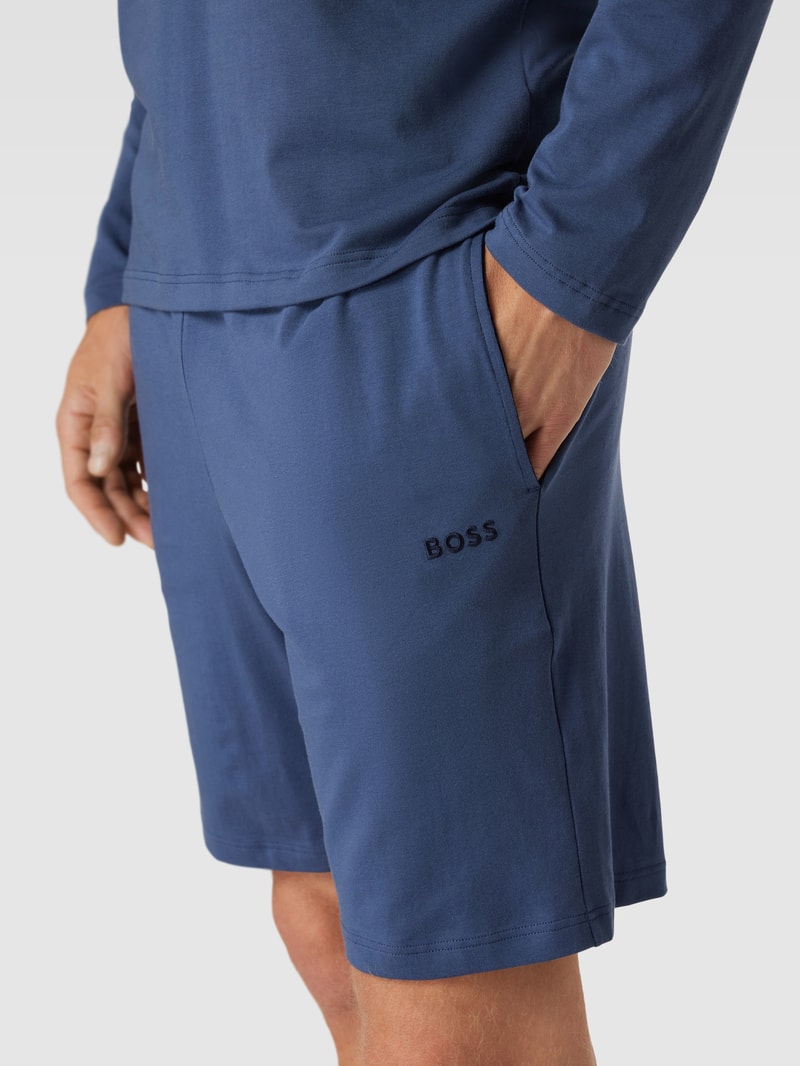 Sweatshorts mit elastischem Bund in blau