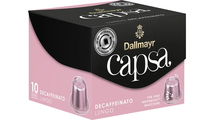 Dallmayr Capsa Kaffeekapseln Lungo Decaffeinato 56 g