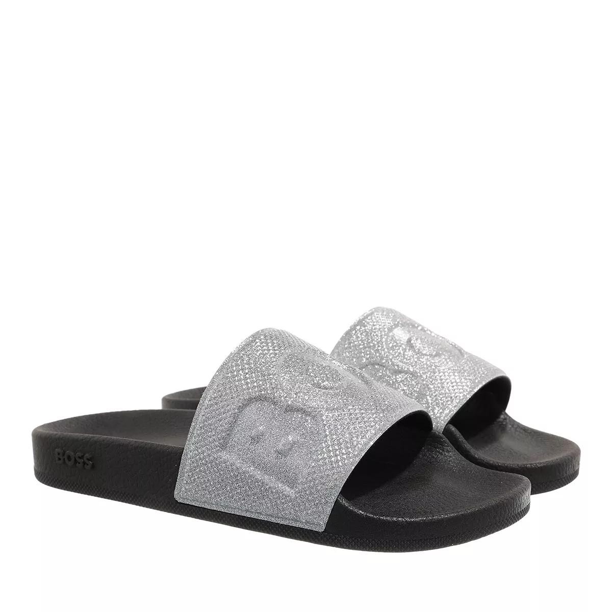 BOSS Pantoletten silber Slide