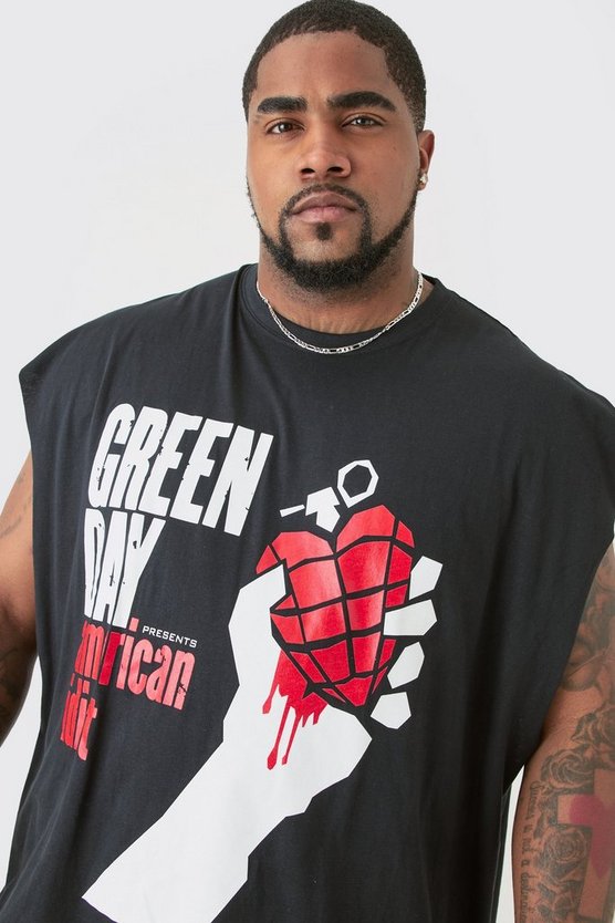 Plus Tanktop mit lizenziertem Green Day Print