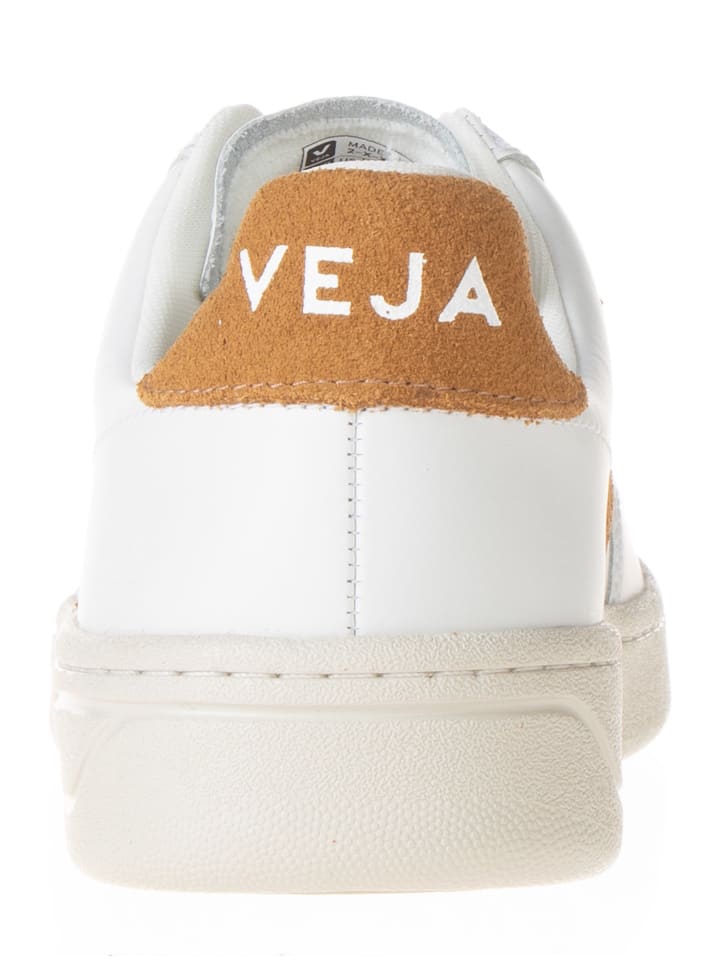 Veja Leder-Sneakers in Weiß/ Hellbraun günstig kaufen