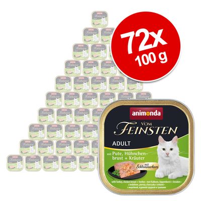 Megapack Animonda vom Feinsten Adult mit Schlemmerkern 72 x 100 g