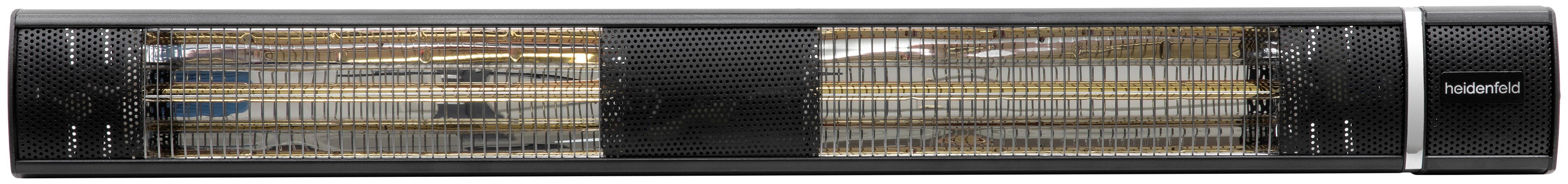 Heidenfeld Heizstrahler Elektroheizung IH110 für Terrasse, bis 3.000 Watt 3 Jahre Garantie, 3000 W, 3 Heizstufen - Fernbedienung - 180° neigbar - Infrarotheizstrahler
