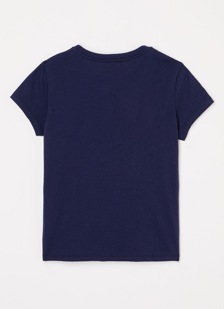 Tricou Benetton cu paiete și logo imprimat.
