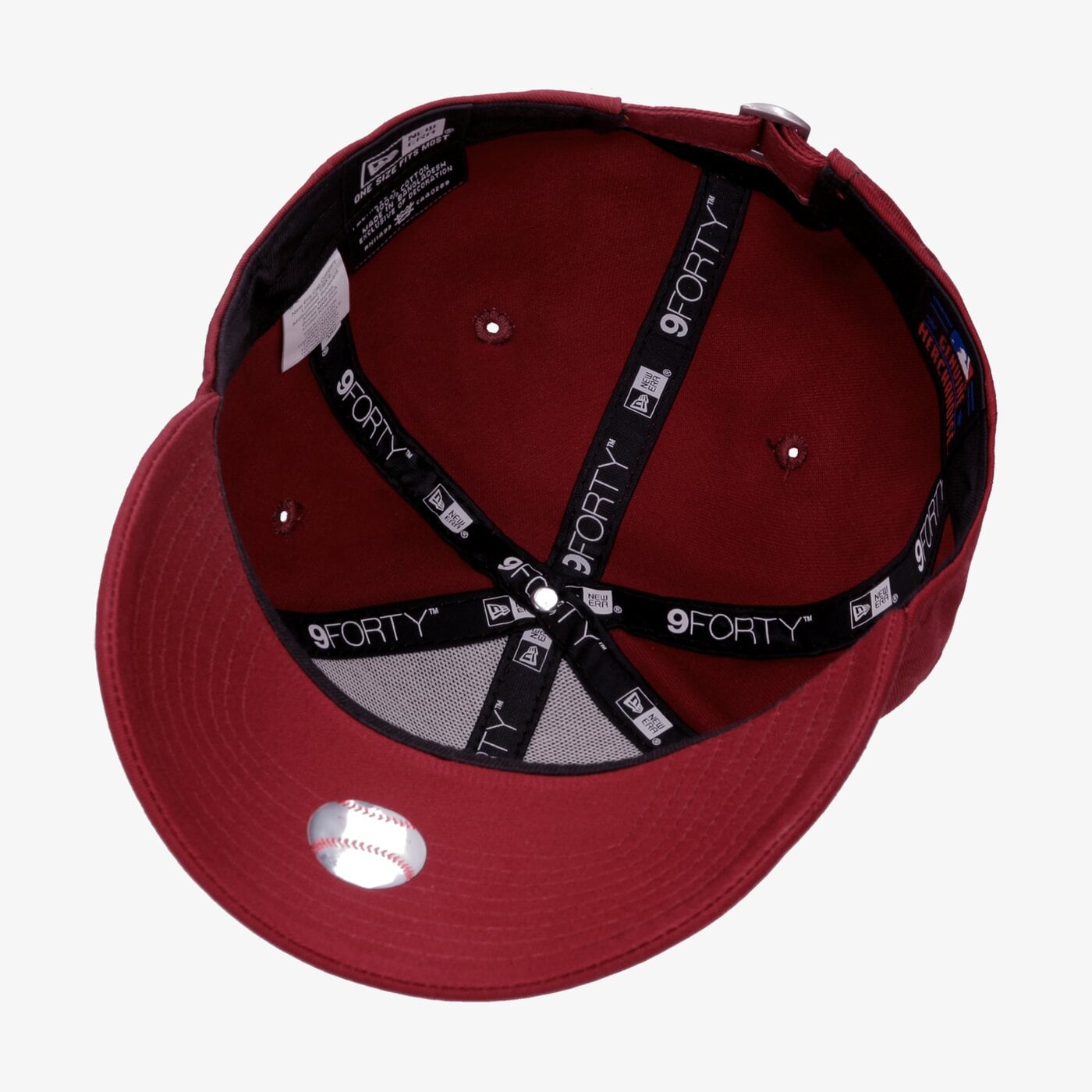 NEW ERA MÜTZE LEAGUE ESSENTIAL 9FORTY NYY PURPLE NEW YORK YA Dunkelrot