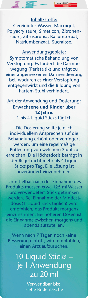 Liquid Sticks bei Verstopfung 10 St, 200 ml