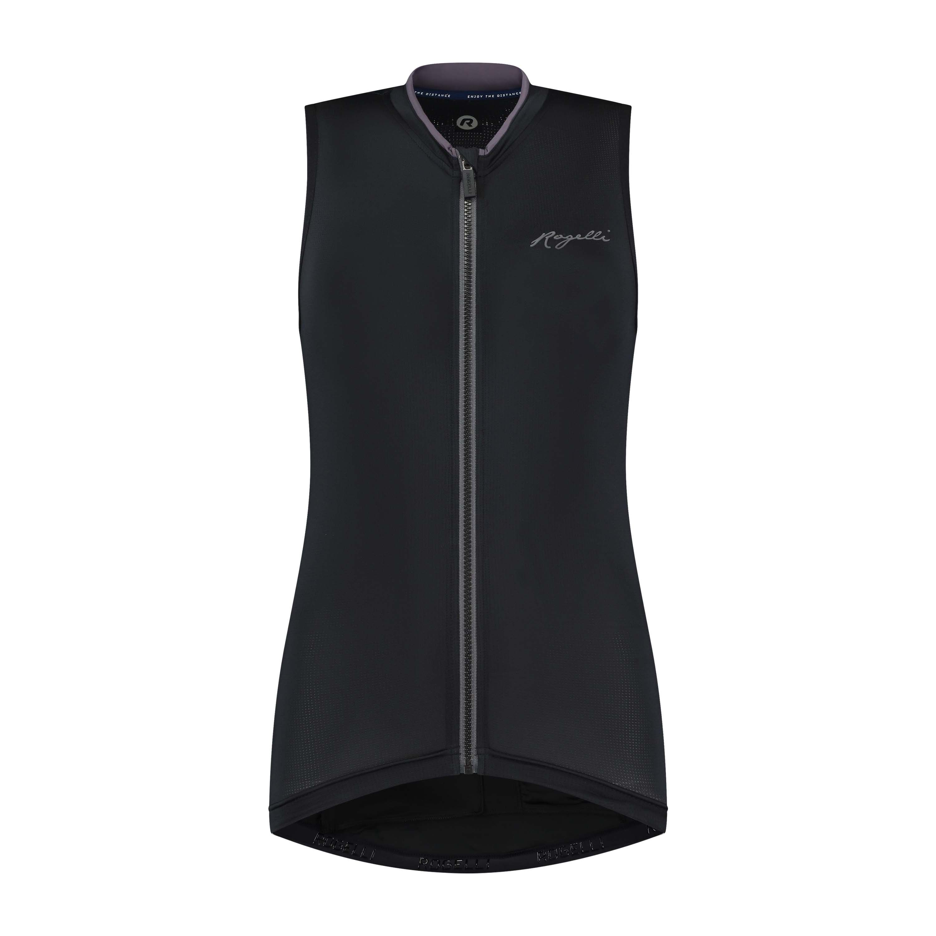 Rogelli Essential Schwarz Damen Radtrikot Ärmellos