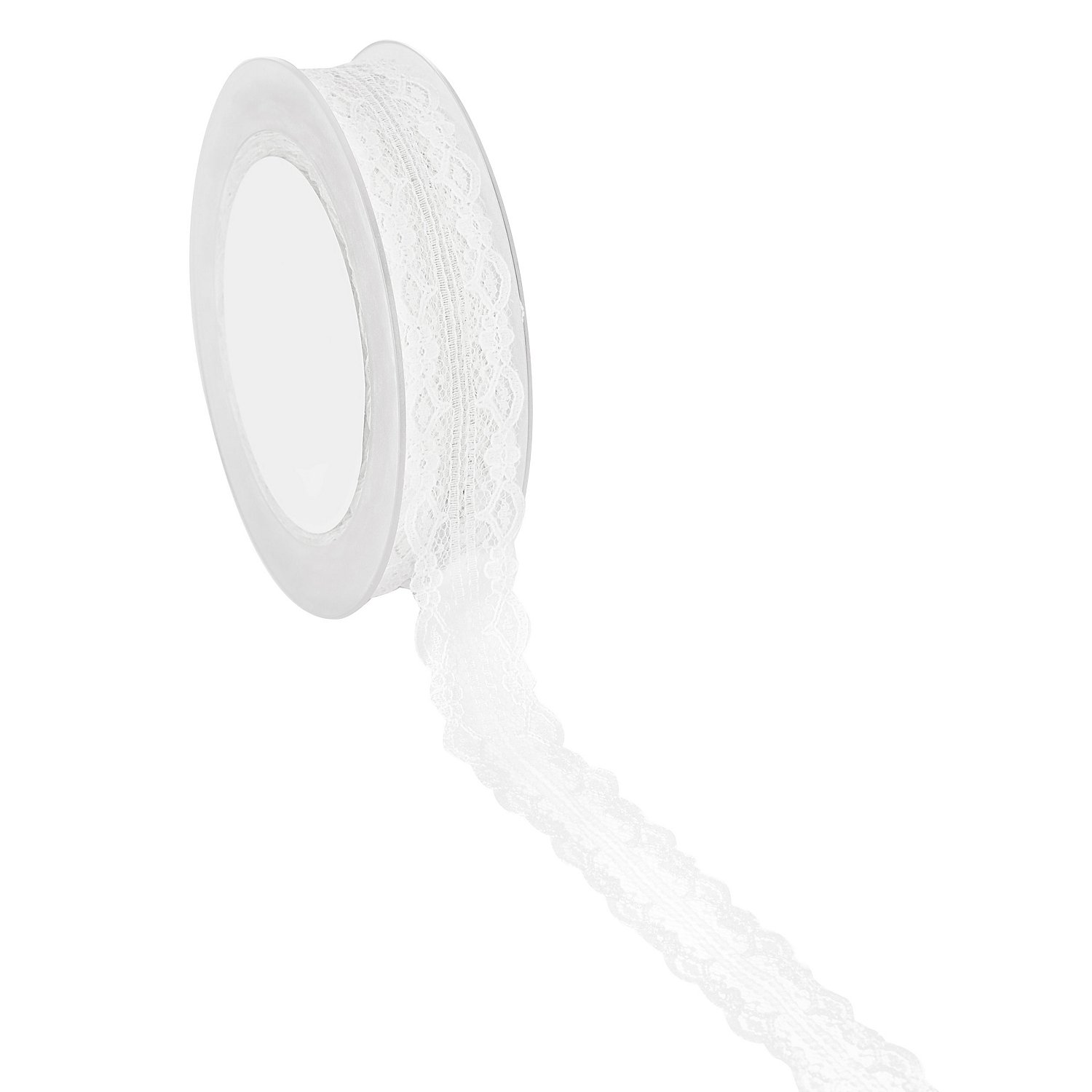Spitzenband, weiß, 25 mm, 5 m
