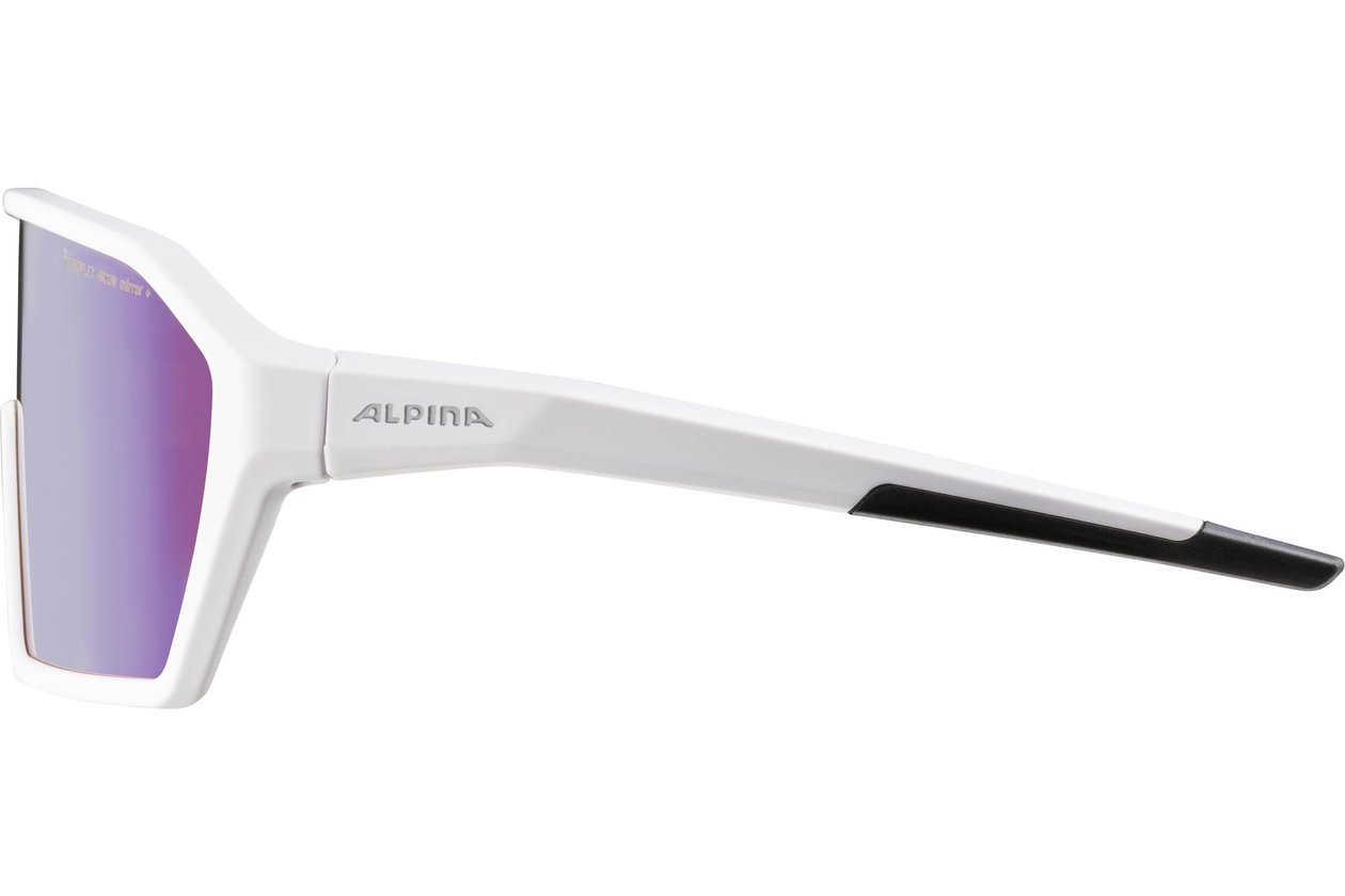 Alpina Ram Q-Lite V white matt / blue mirror lens