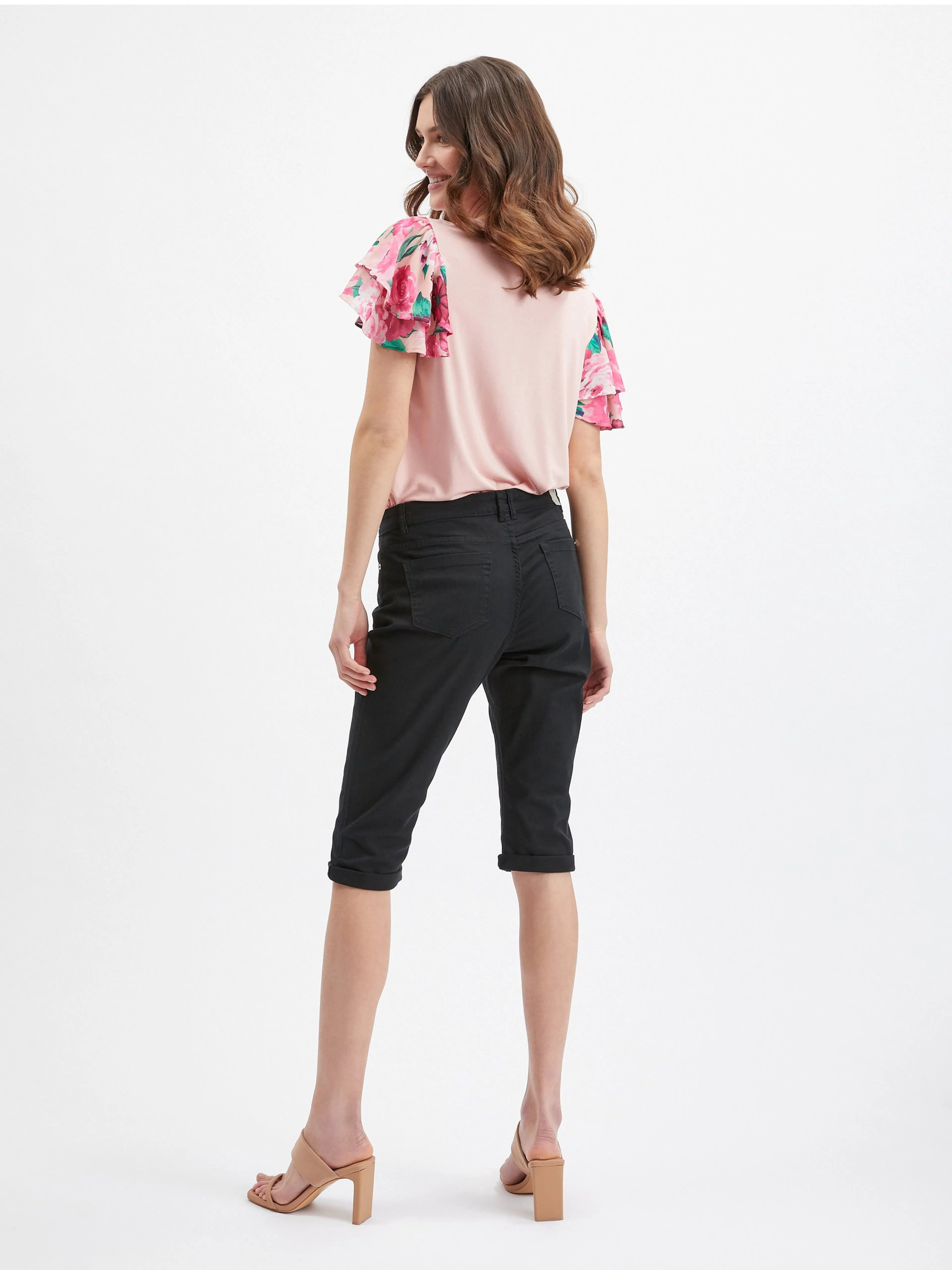 Schwarze dreiviertel Jeans ORSAY
