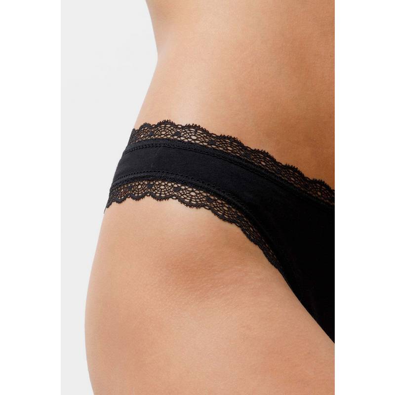 Snocks Tangas mit Spitze aus Bio-Baumwolle Unterhose Damen