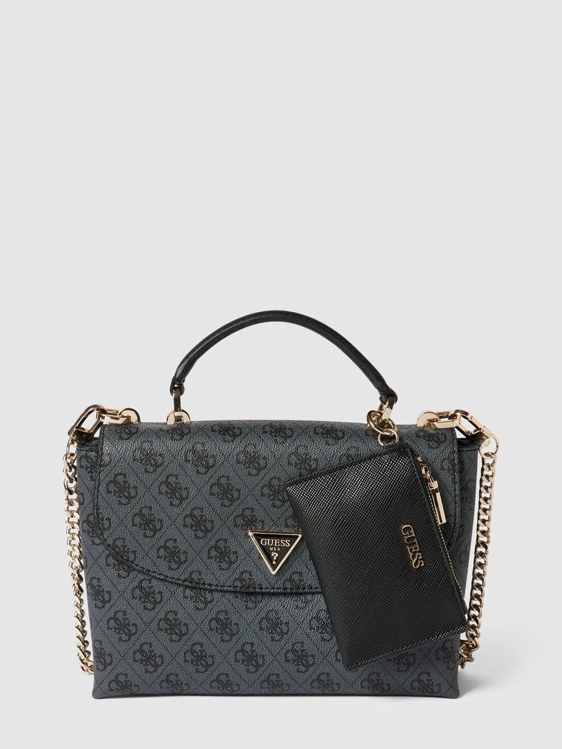Handtasche mit Allover-Muster Modell 'CRAIG' in graphit