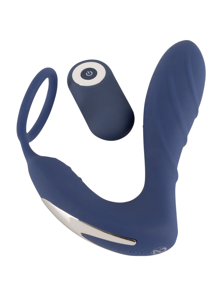 You2Toys Analplug Vibrating Prostate Plug with cockring in blau günstig kaufen 14,5 cm