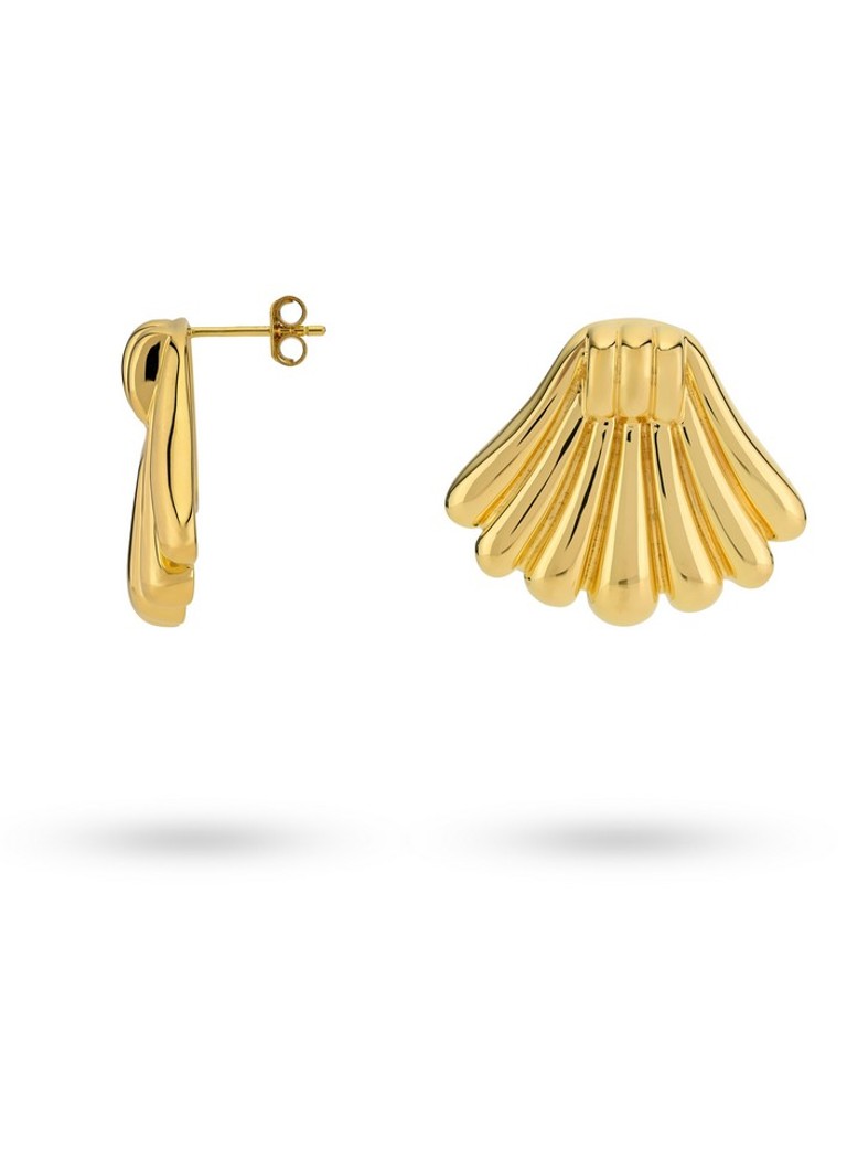 24Kae Gold plated stud earrings 424107Y