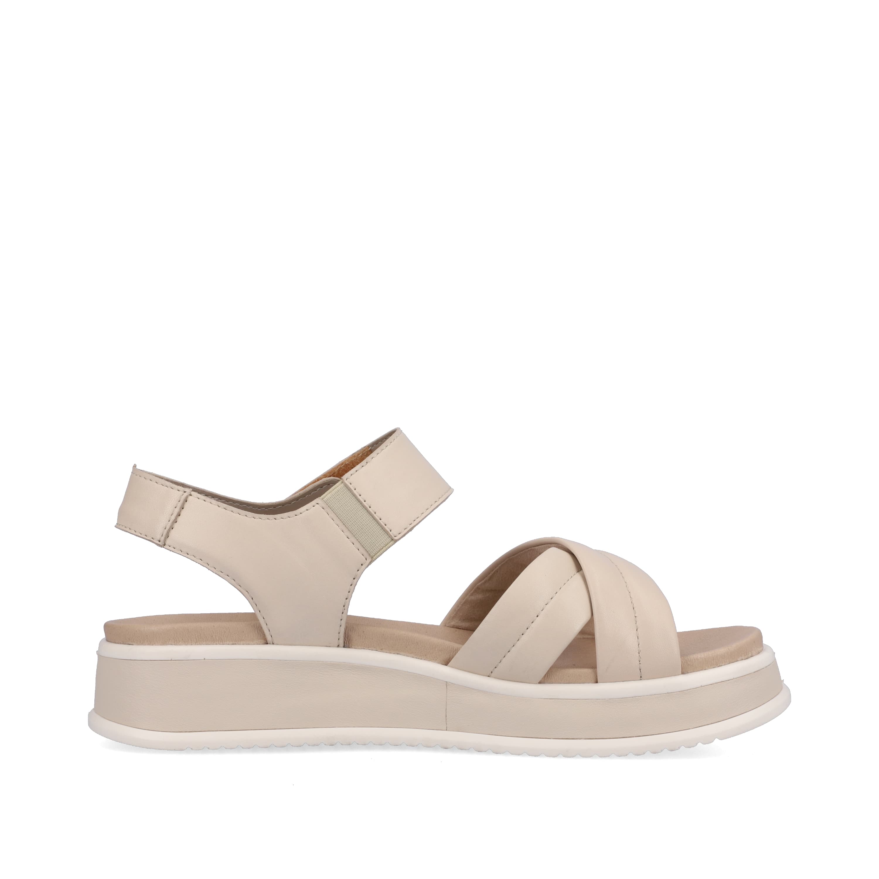 Rieker Damen Riemchensandalen creme beige