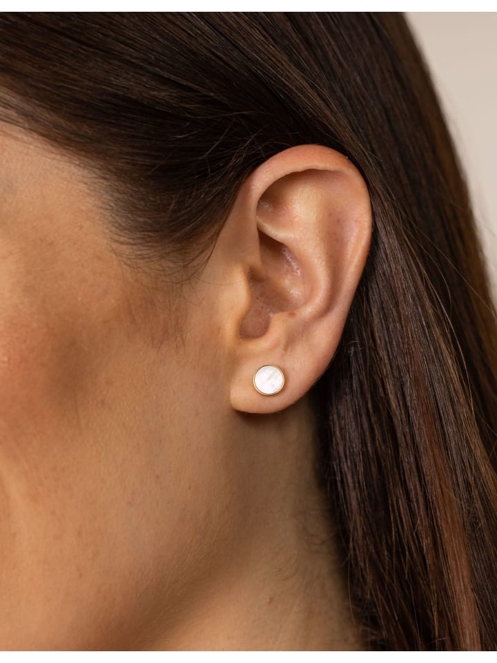 PURELEI Ohrstecker White Gloss in Gold günstig kaufen onesize