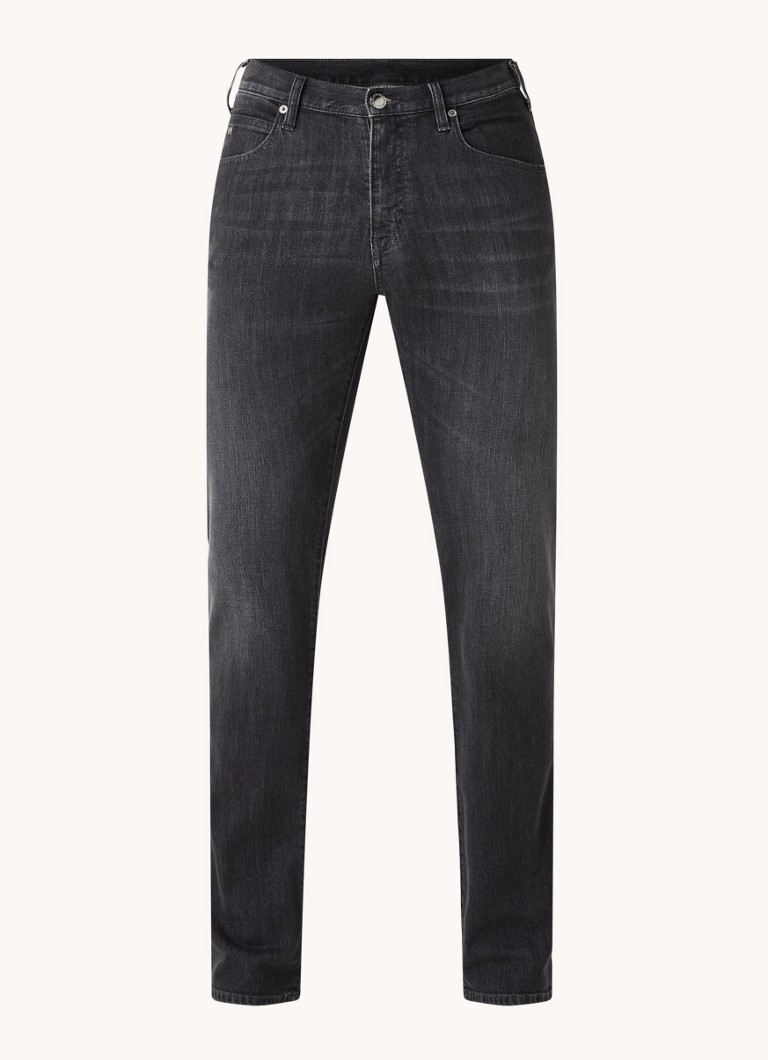 Blugi Emporio Armani cu croială dreaptă și tijă elastică